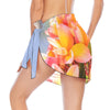 Fresh Frangipanis Short Chiffon Sarong Wrap (FWS)