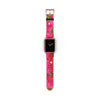 Crimson Bougainvillea Apple iWatch Strap Vegan Leather