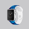 Blue on Blue Leaves Apple Smartwatch Band TPU Rubber