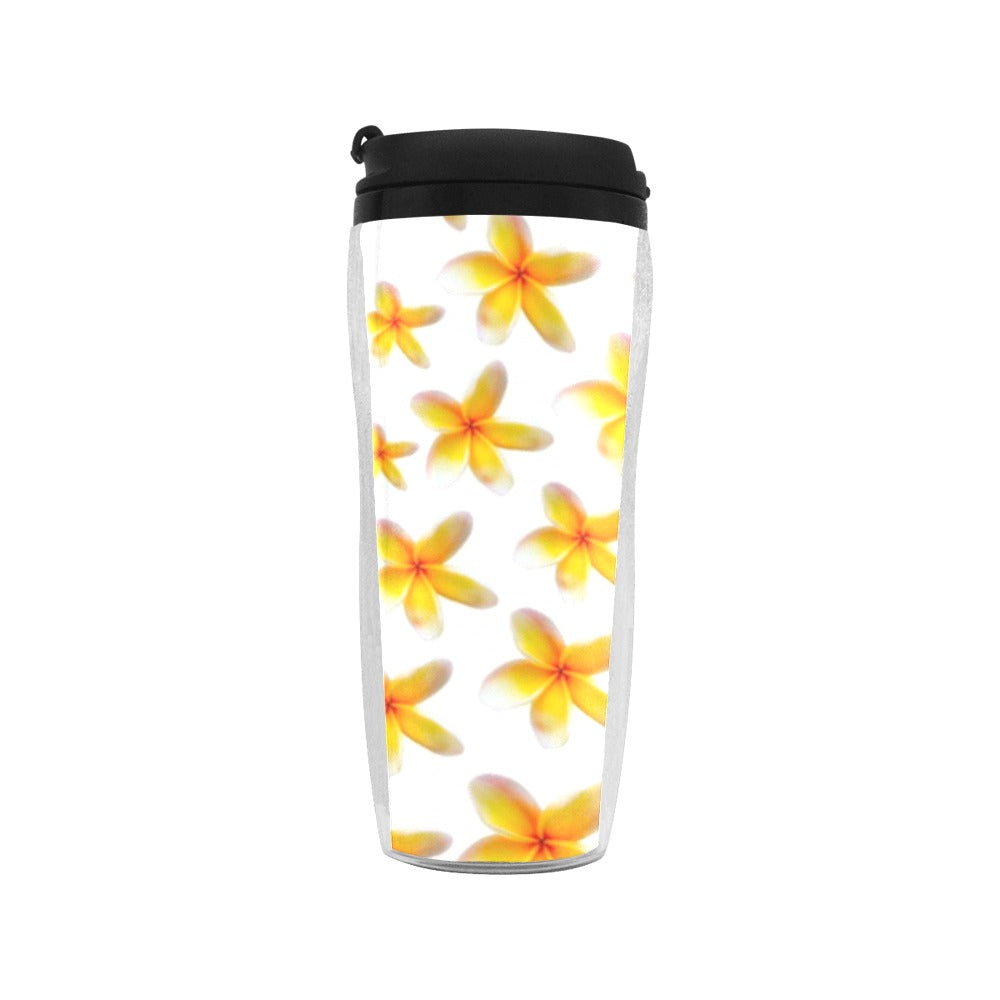 Yellow Frangipanis White Cup Reusable Cup