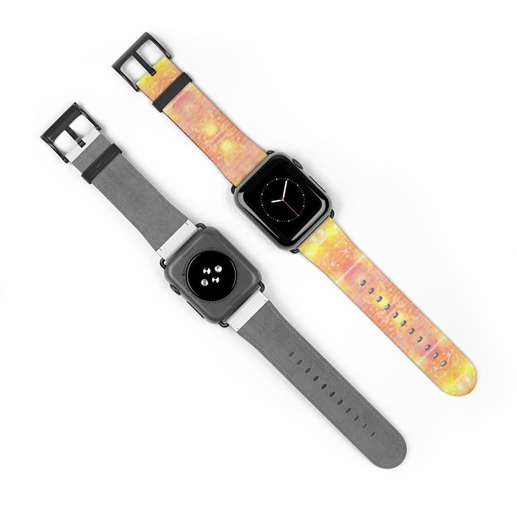 Yellow Love Apple iWatch Strap Vegan Leather