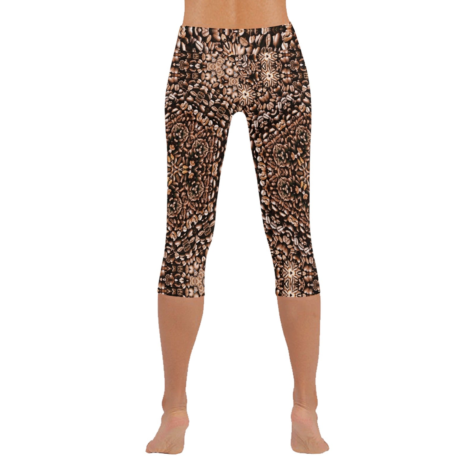 Coffee Beans K Capri Leggings up to 5 XL