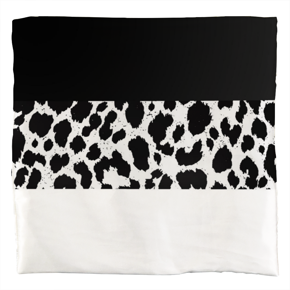 Black & White Leopard Stripes Multisize Zip Cushion Cover (FWS)