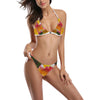 Last of Summer Frangipanis Halter Neck Bikini with Front Buckle up to 5 XL (FWS)