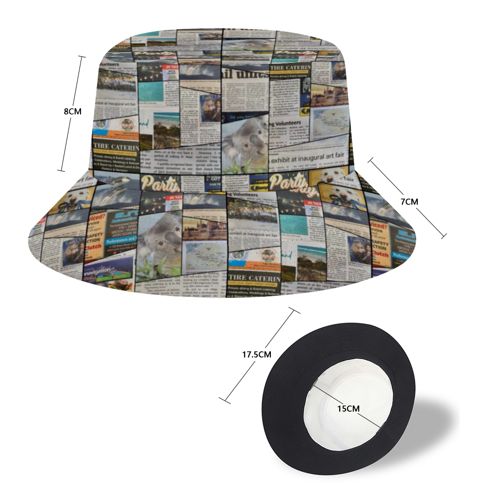 Australian Newspaper Colour Bucket Hat