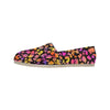 Black Pinky Leopard Women's Canvas Slip On Shoes