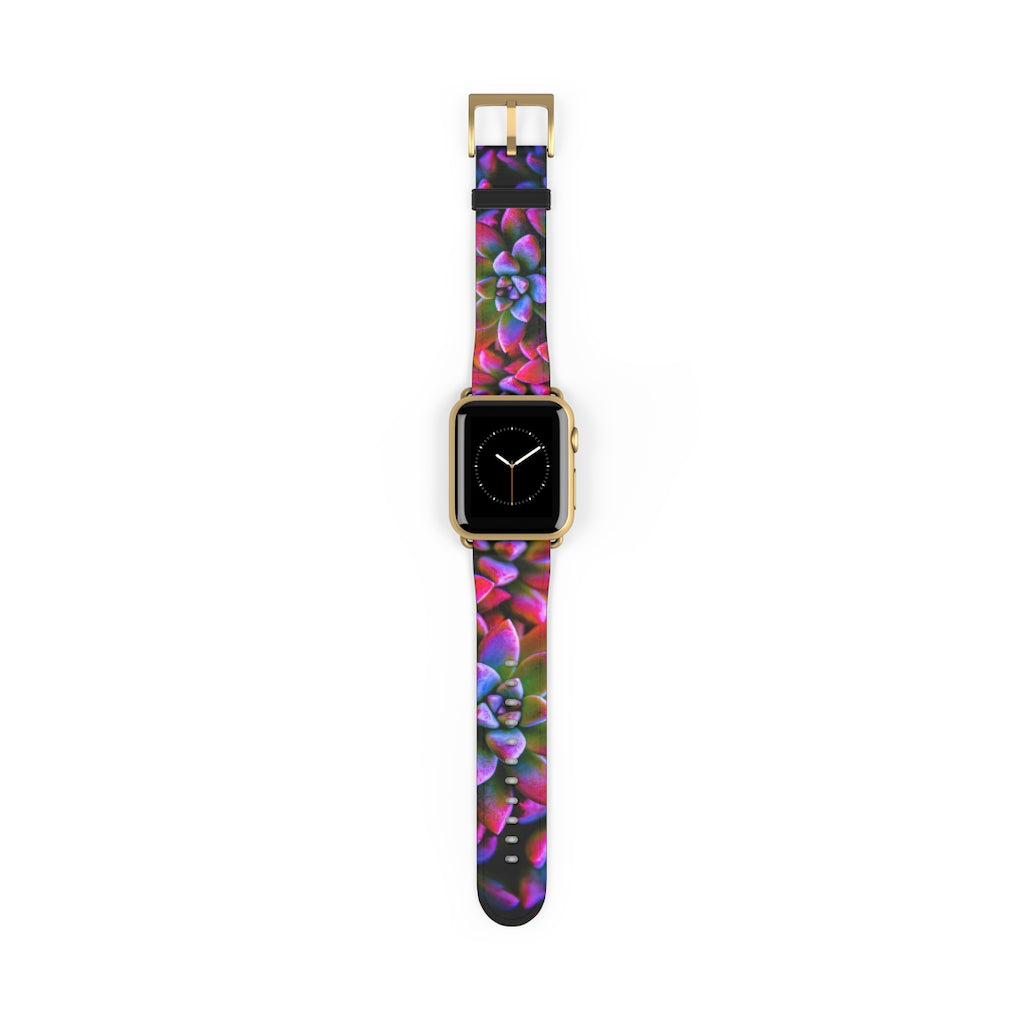 Art Succulents Apple iWatch Strap Vegan Leather