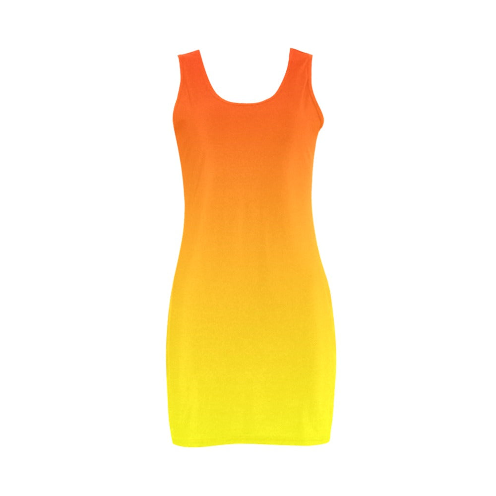 Ombre Orange Yellow Sleeveless Tank Dress up to 3 XL – Purdie ...