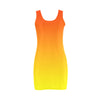 Ombre Orange Yellow Sleeveless Tank Dress up to 3 XL