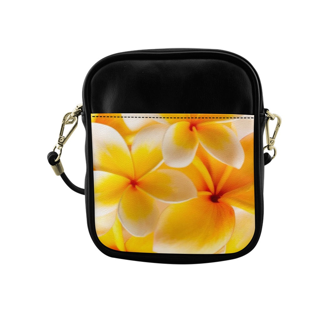 Fresh Yellow Frangipanis Shoulder Sling Bag