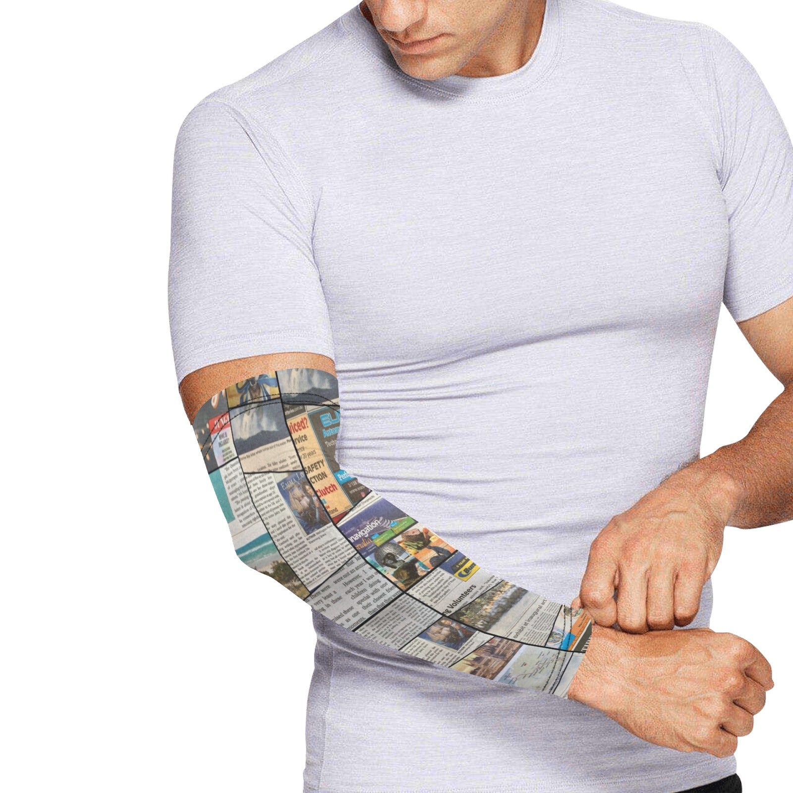 Australian Newspaper Colour Weather Protection Arm Sleeves (FWS)