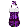 Purple Stained Glass Halter Neck Swimsuit (FWS)