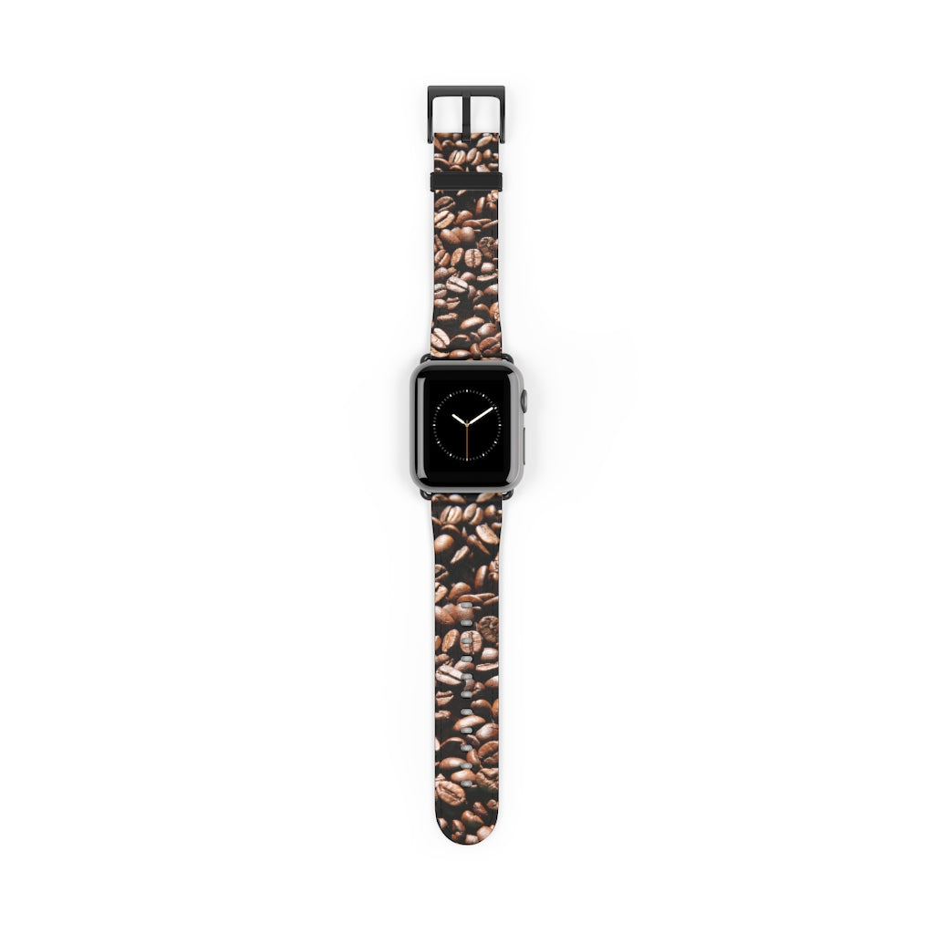 Coffee Beans Apple iWatch Strap Vegan Leather