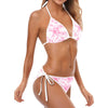 Pink Leaves String Bikini up to 5 XL (FWS)