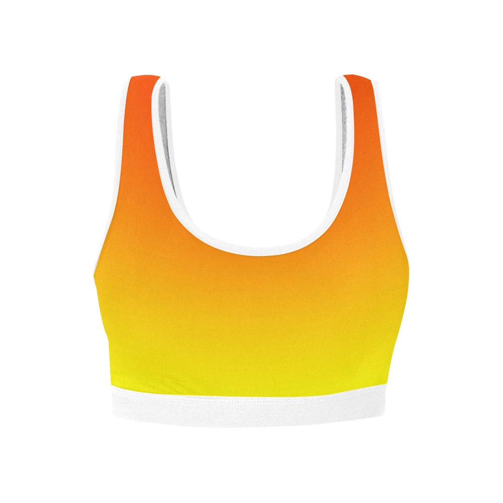 Ombre Orange Yellow Sports Top up to 3 XL