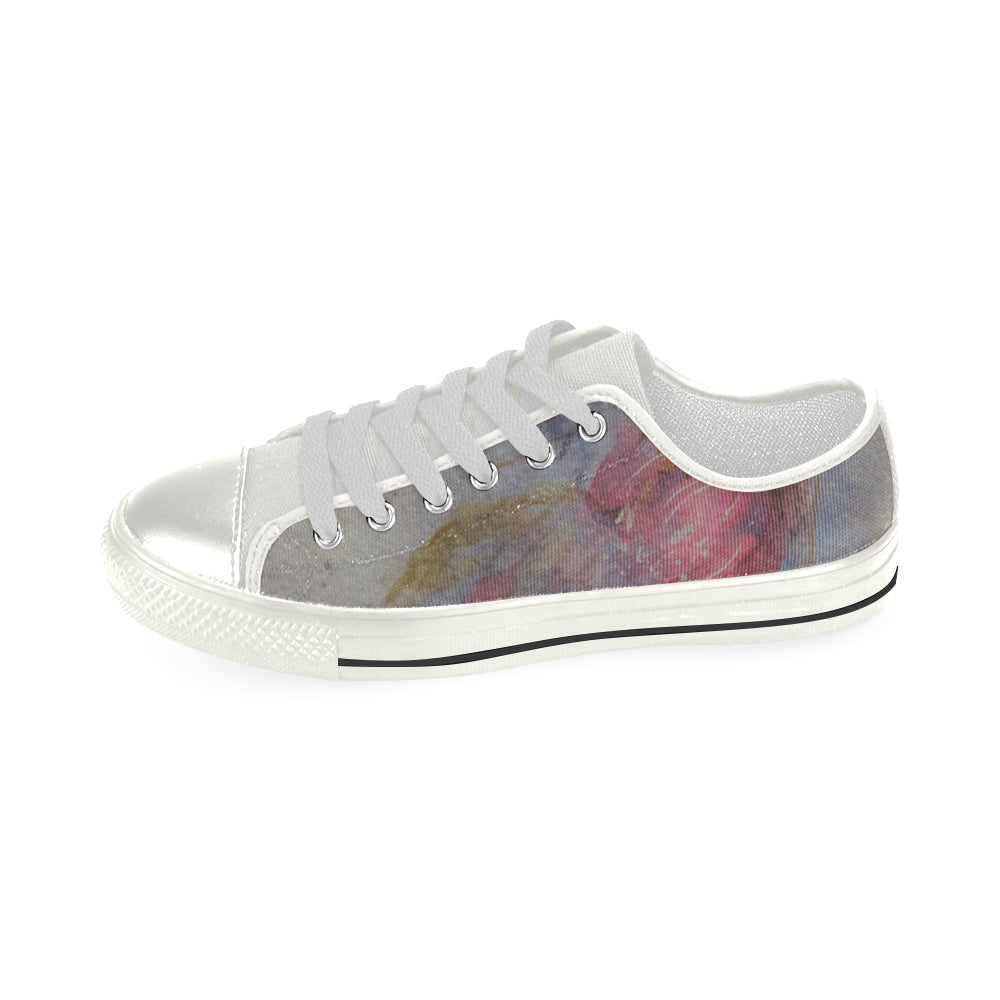 Pink Watercolour Low Rise Women's Shoes up to size 12