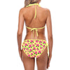 Graphic Pink Hibiscus Yellow String Bikini up to 5 XL (FWS)