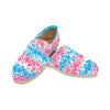 Pink n Blue Stripey Women's Canvas Slip On Shoes