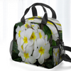 Fresh White Frangipanis Insulated Lunch Bag with Handles & Shoulder Strap