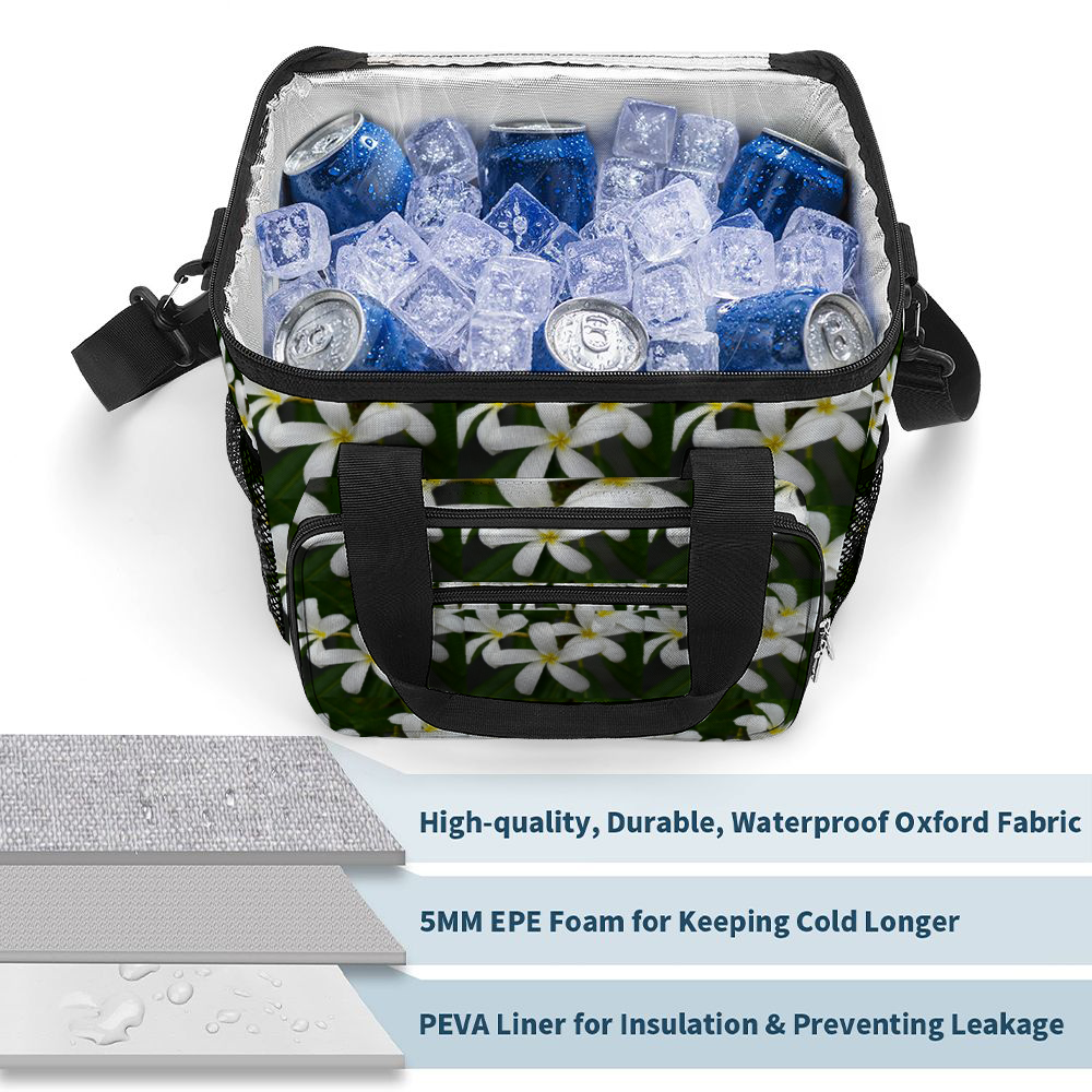 White Frangipanis Multi Function Large Waterproof Bag