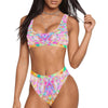 Colourful Whispers Sport Top & High-Waisted Bikini up to 5 XL (FWS)