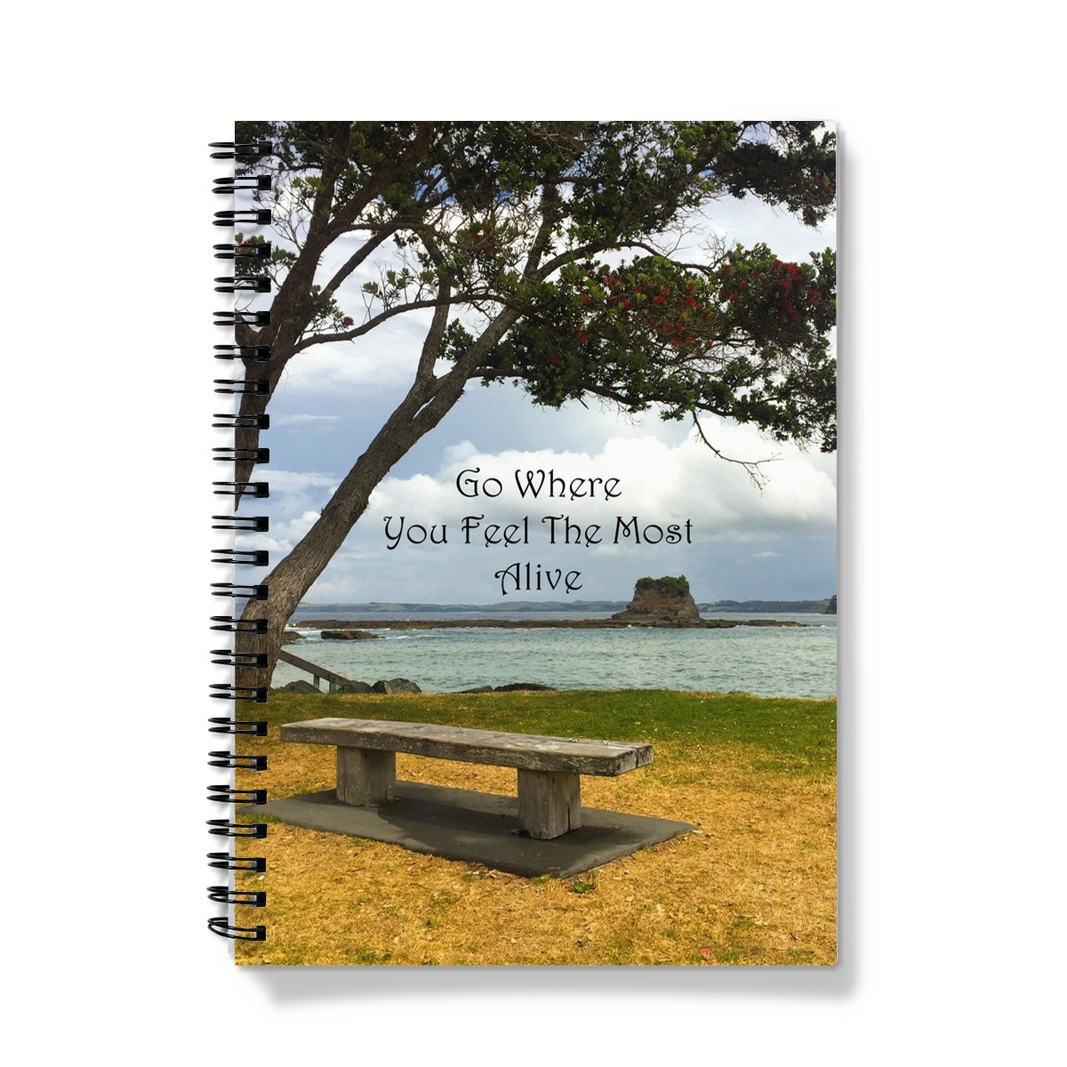 Go Where you Feel the Most Alive A5 Spiral Bound Notebook (FWS)