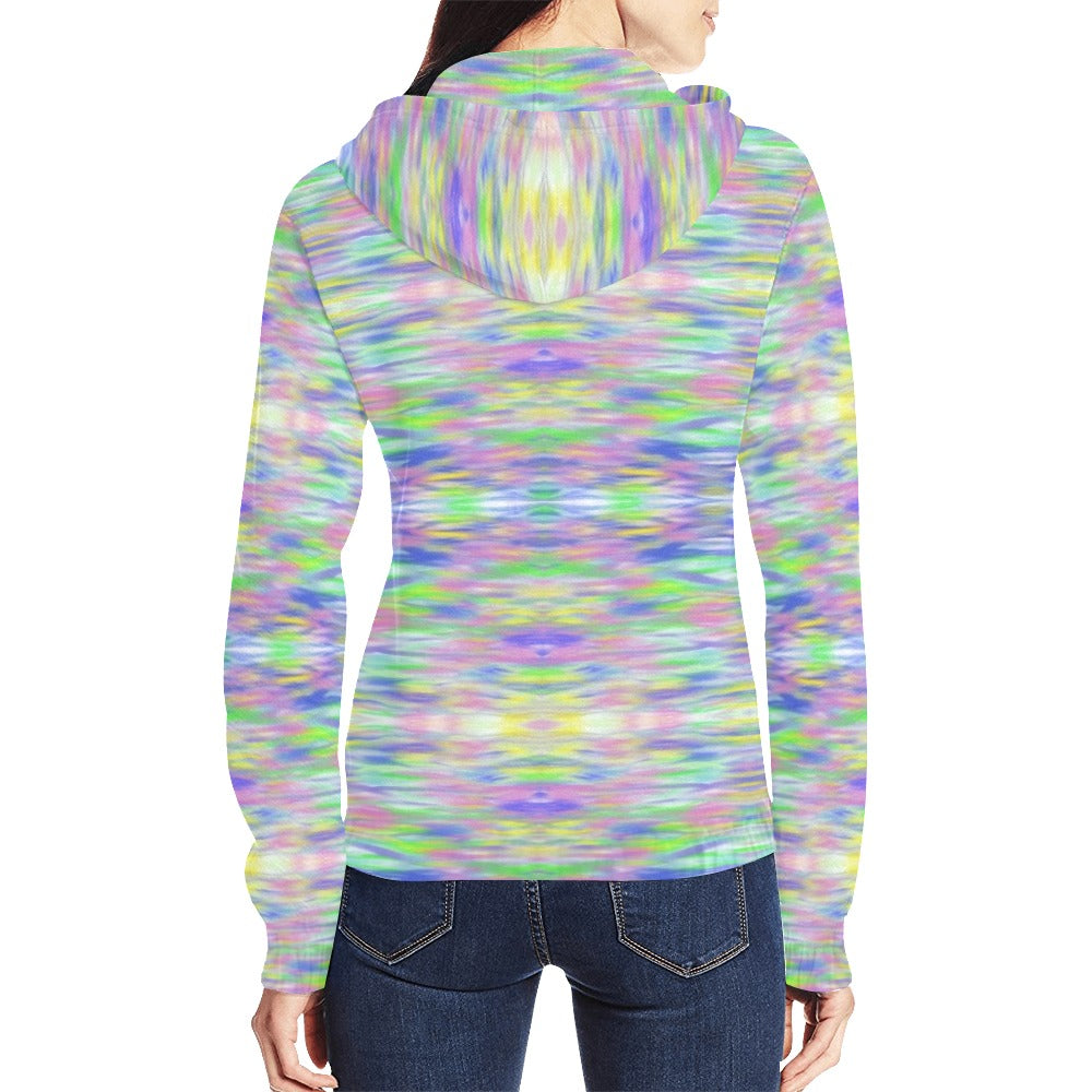 Rainbow Ocean Women's Full Zip Hoodie up to 2 XL