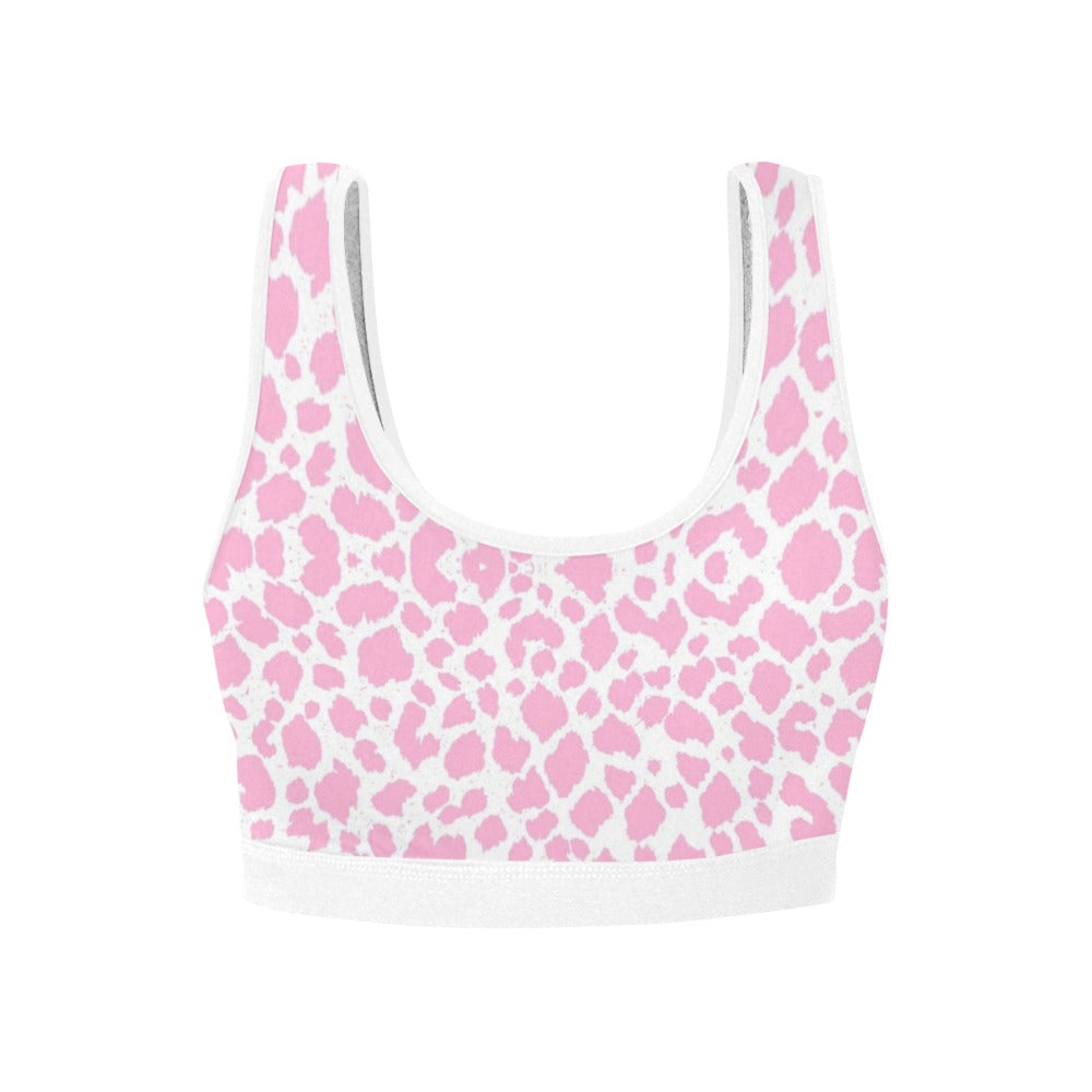 Baby Pink Leopard Sports Top up to 3 XL