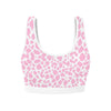 Baby Pink Leopard Sports Top up to 3 XL