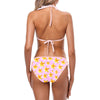 Yellow Frangipanis Pink String Bikini up to 5 XL (FWS)