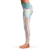 Pastel Jungle Mesh Panel Side Pockets Leggings (FWS)