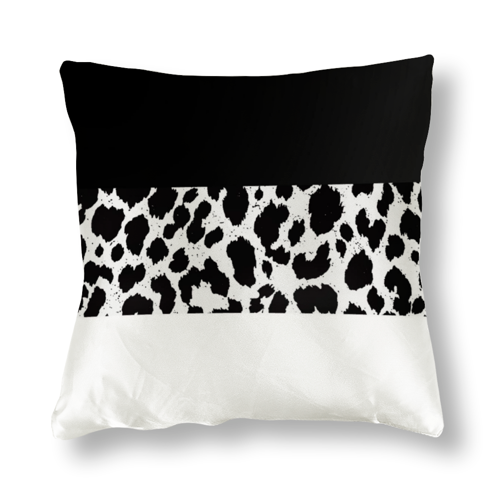 Black & White Leopard Stripes Multisize Zip Cushion Cover (FWS)