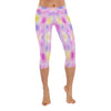 Pink Purple Yellow Capri Leggings up to 5 XL