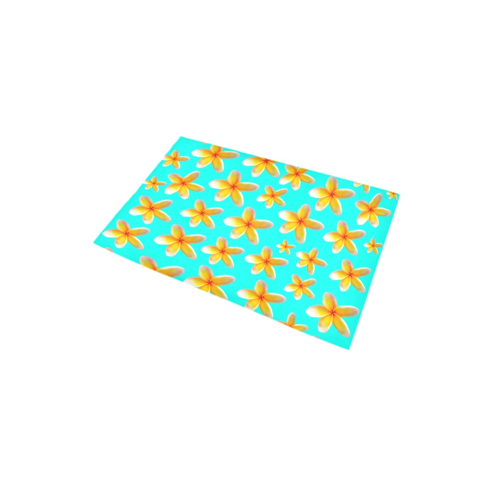 Yellow Frangipanis Aqua Bath Rug 20" x 32" (FWS)