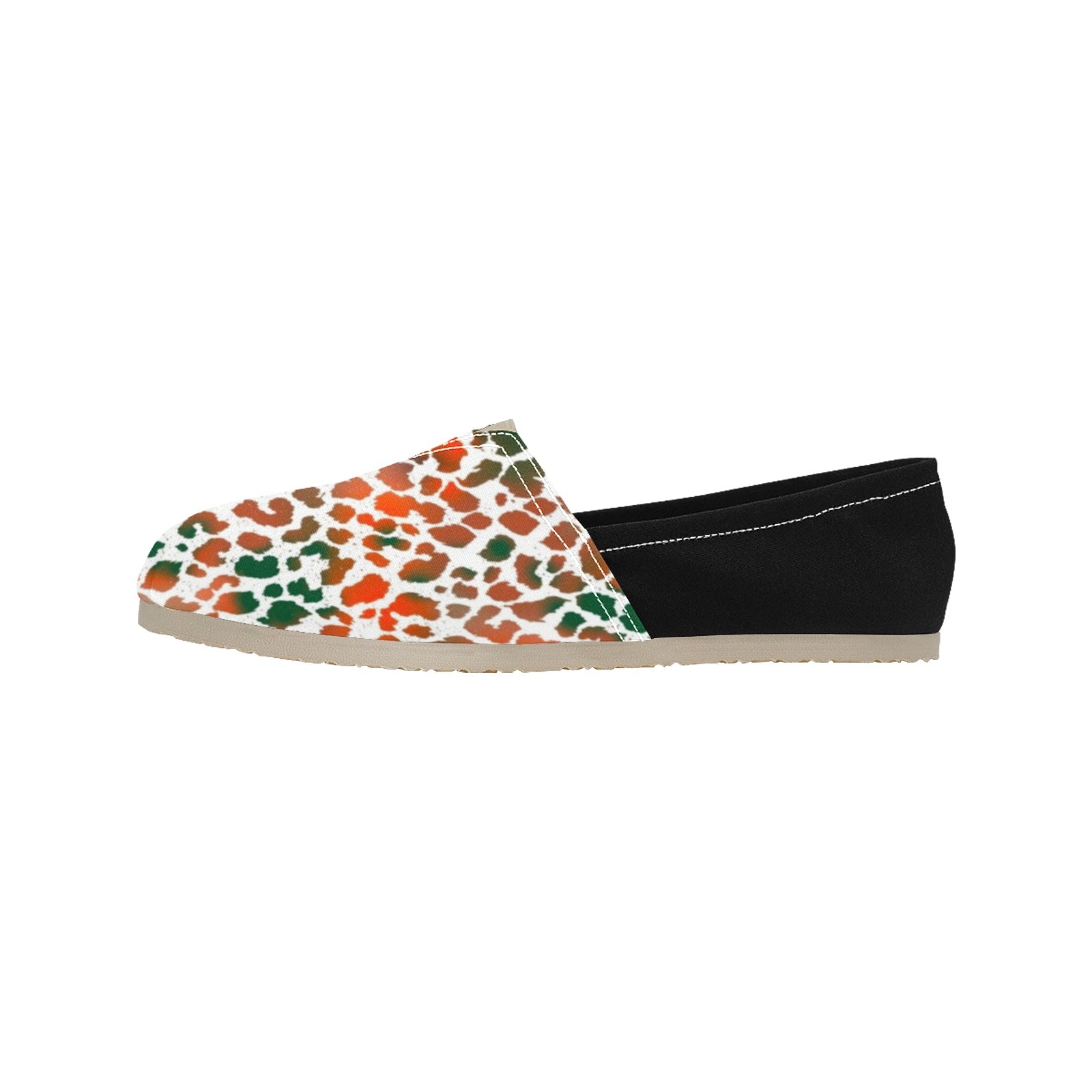 Camo Leopard Women's Canvas Slip On Shoes