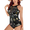 Wildflowers Black Plunge Bathing Suit (FWS)