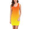 Ombre Orange Yellow Sleeveless Tank Dress up to 3 XL