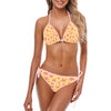 Graphic Pink Frangipanis Yellow String Bikini up to 5 XL (FWS)