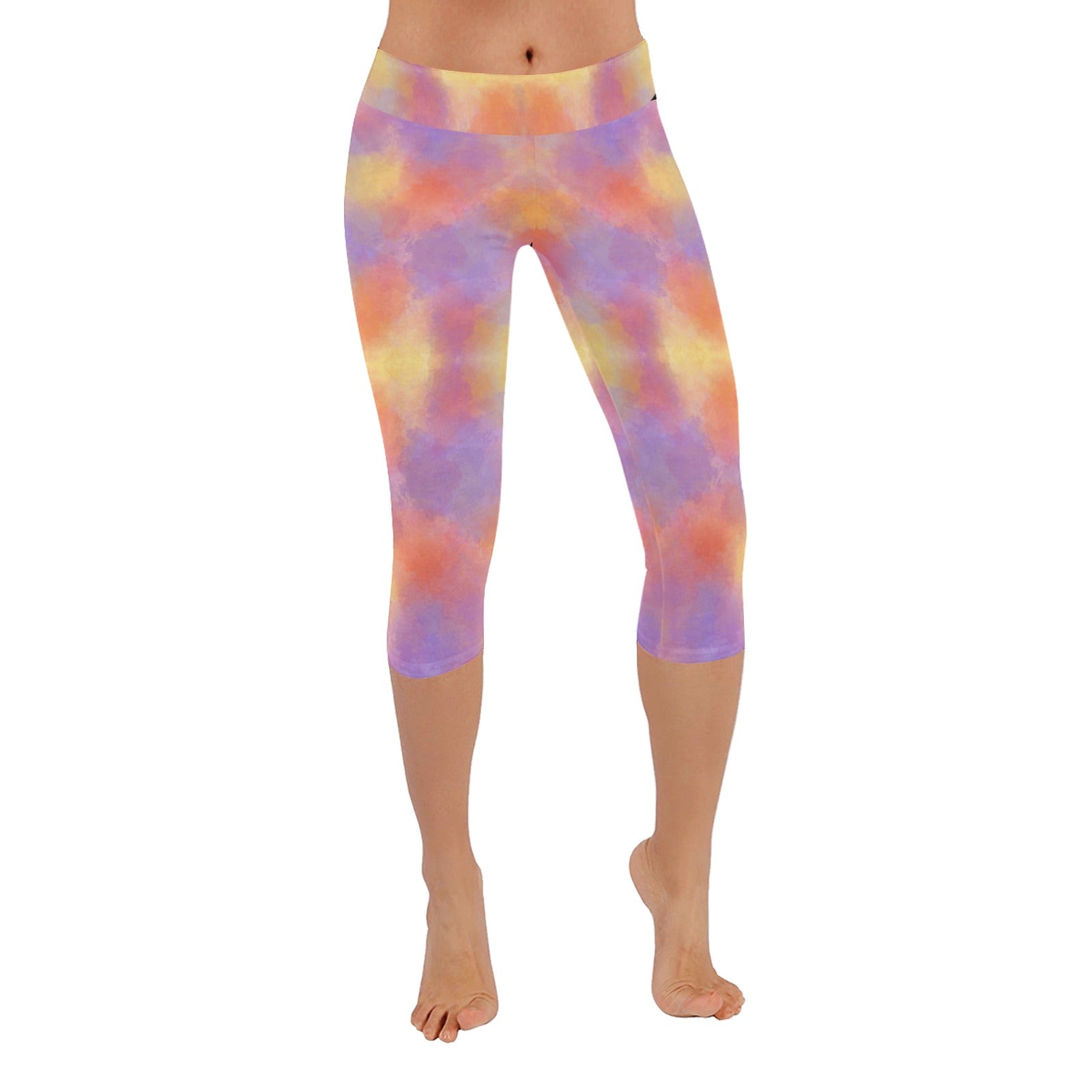 Watercolour 1 Capri Leggings up to 5 XL