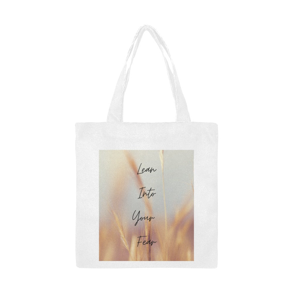 Lean Into Your Fear Cotton Canvas Tote Bag (Made in Australia)