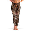 Coffee Beans K Mesh Panel Side Pockets Leggings (FWS)