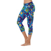 Hawaiian Blue Capri Leggings up to 5 XL