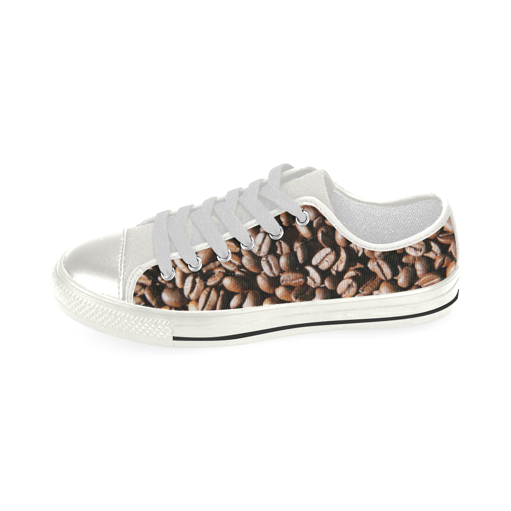 Coffee Beans White Low Rise Shoes