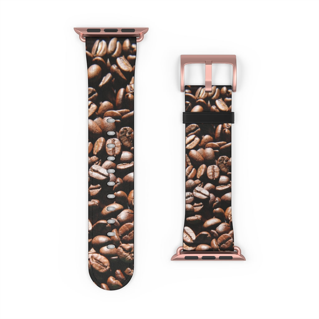 Coffee Beans Apple iWatch Strap Vegan Leather