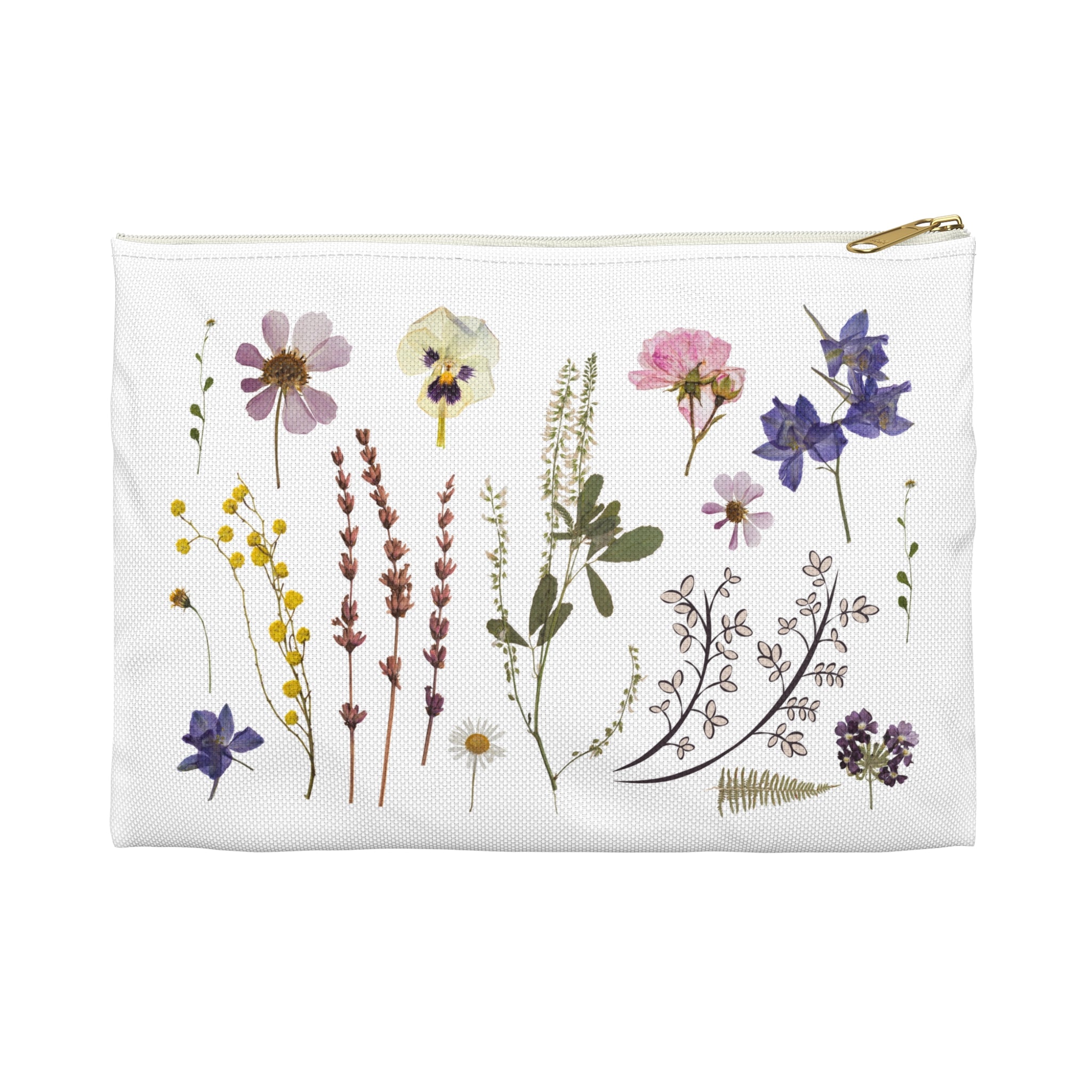 Wildflowers White Accessory Pouch (FWS)