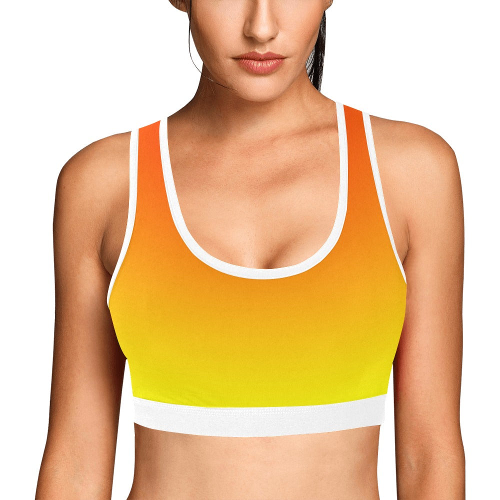 Ombre Orange Yellow Sports Top up to 3 XL