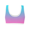 Ombre Aqua Pink Sports Top up to 3 XL