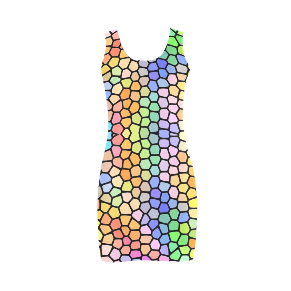 Windswept Rainbows Stained Glass Sleeveless Tank Dress upto 3 XL (FWS)