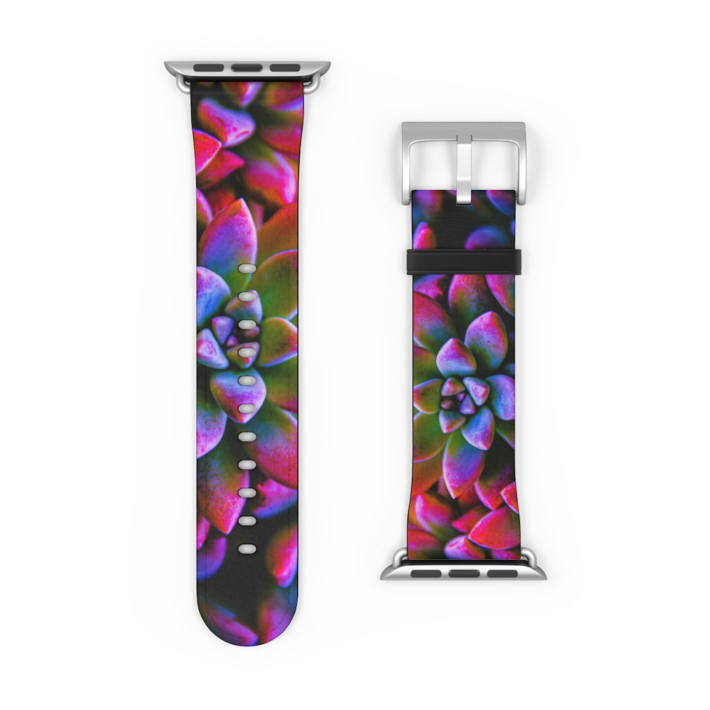 Art Succulents Apple iWatch Strap Vegan Leather