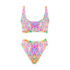 Colourful Whispers Sport Top & High-Waisted Bikini up to 5 XL (FWS)